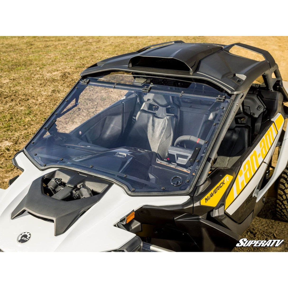 Can Am Maverick R Scratch Resistant Flip Windshield