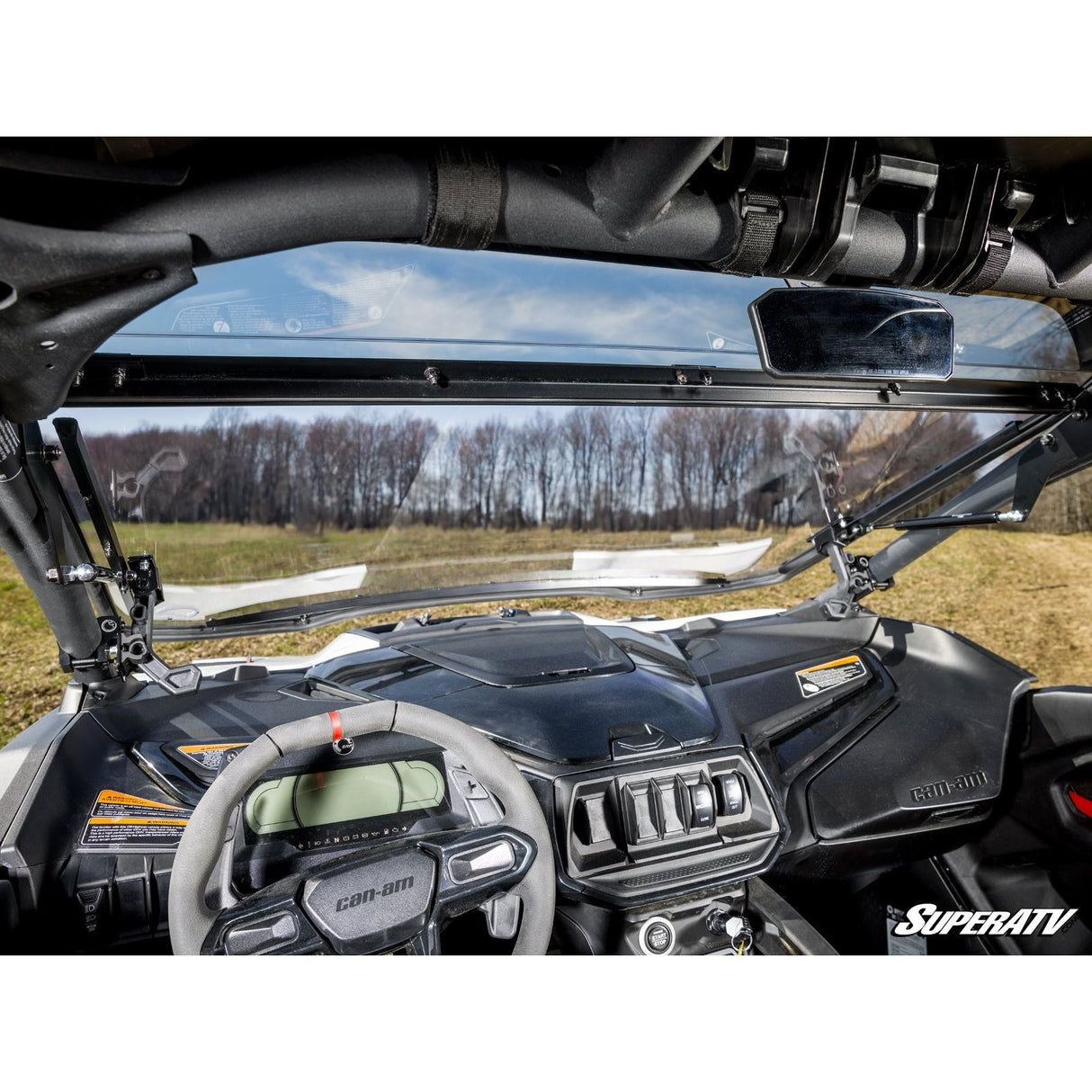 Can Am Maverick R Scratch Resistant Flip Windshield