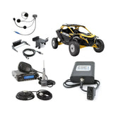 Can-Am Maverick R Complete Communication Kit with Rocker Switch Bluetooth Intercom and 2-Way Radio