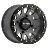 Method MR401 UTV Beadlock 15x7 / 4+3/13mm Offset / 4x136 / 106mm CB Titanium Wheel- Matte Black Ring