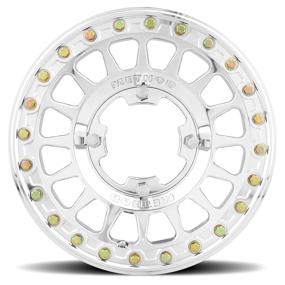 Method MR413 Beadlock 15x10.0 0mm Offset 6x139.7 BP 78.30mm CB Polished Wheel w/ BH-H24100