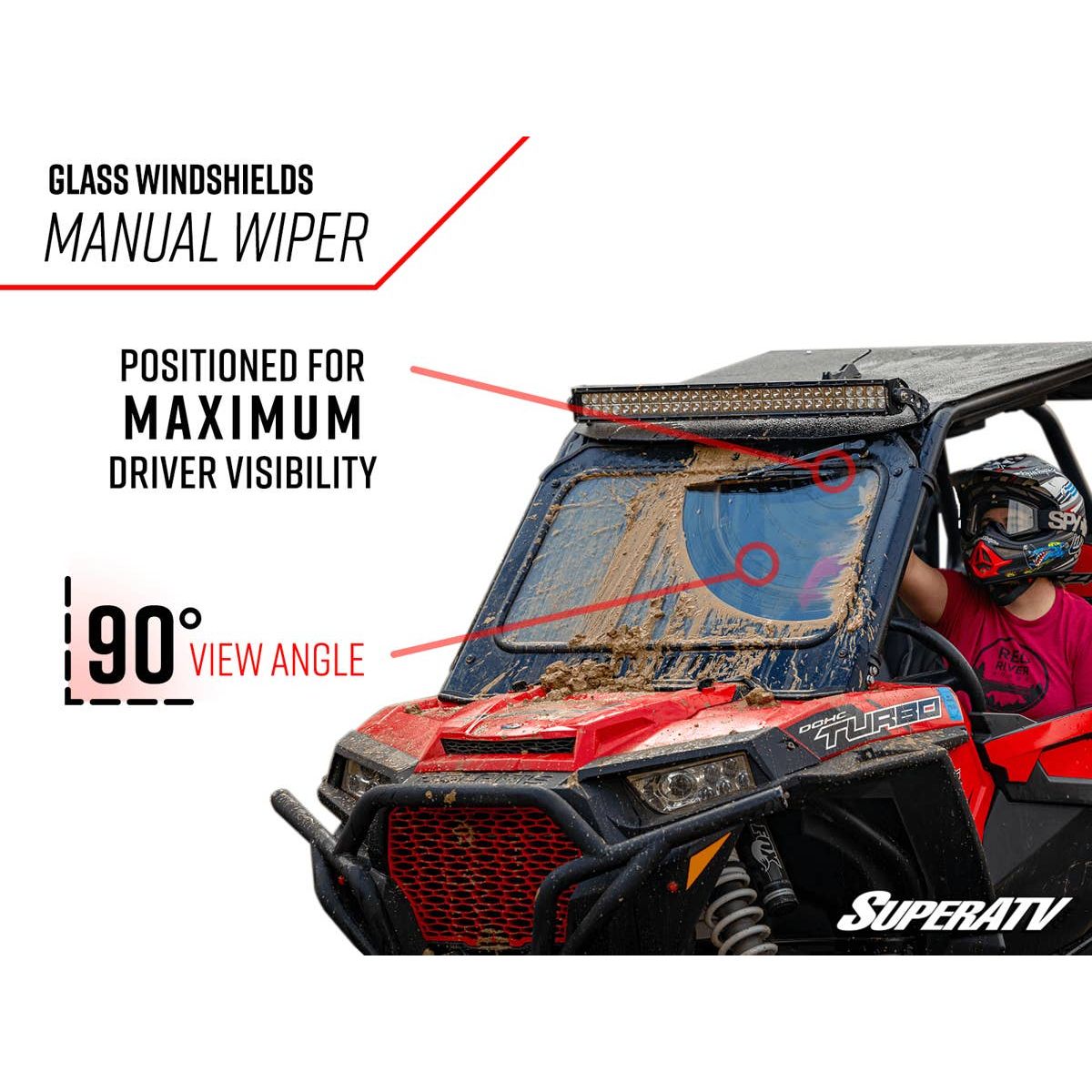 SuperATV Honda Talon 1000 Glass Windshield