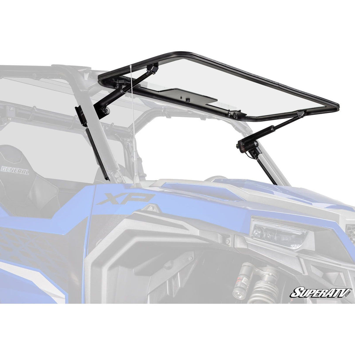 SuperATV Polaris General 1000 Max Drive Power Flip Glass Windshield