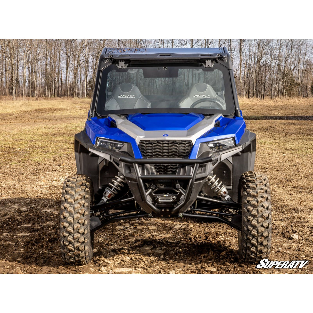 SuperATV Polaris General 1000 Max Drive Power Flip Glass Windshield
