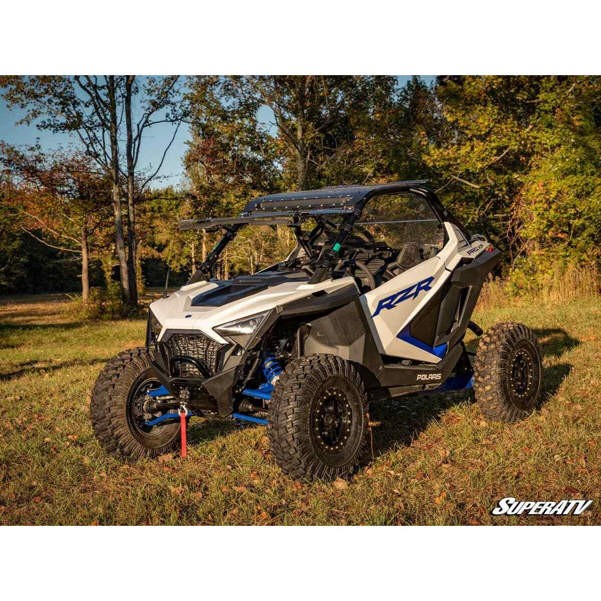 SuperATV Scratch-Resistant Vented Full Windshield For Polaris RZR PRO XP (Clear)