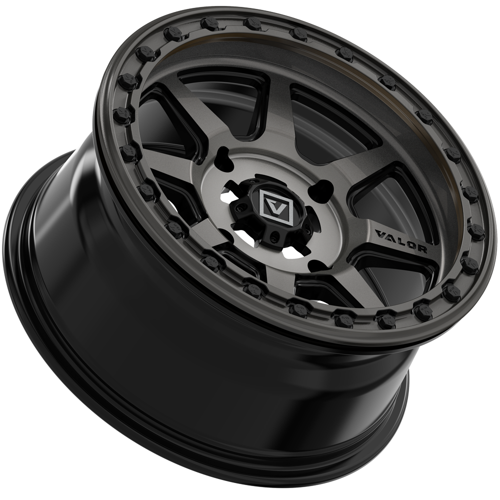 Alpha wheel and Tire kit - V13 Dark Tint UTV Beadlock - Valor Offroad