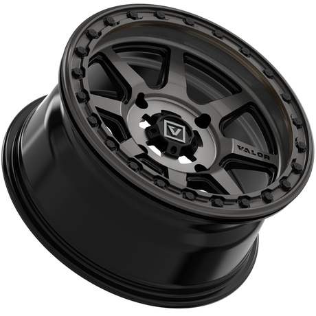 Alpha wheel and Tire kit - V13 Dark Tint UTV Beadlock - Valor Offroad