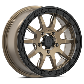 V15 Beadlock UTV Wheel in Satin Bronze - Valor Offroad