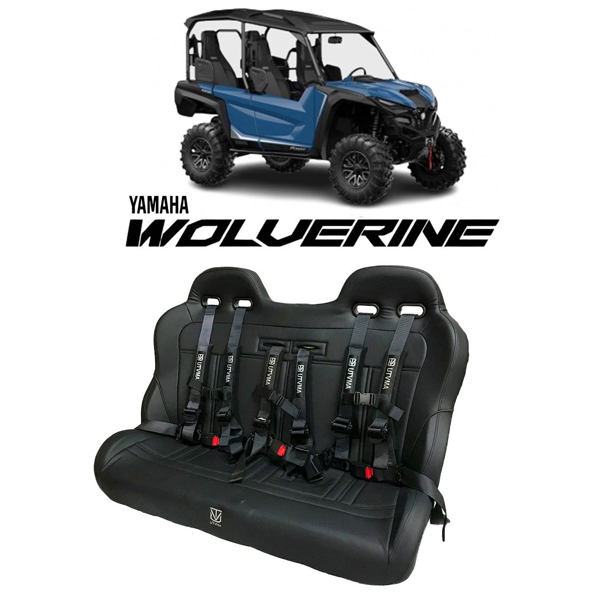 Yamaha Wolverine RMAX 4 Compact Rear Bench Seat (2025+) – UTV