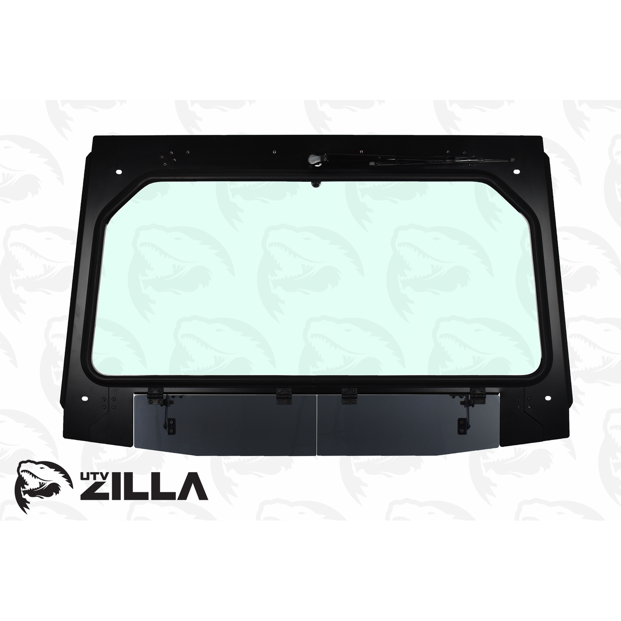 2020-2025 Kawasaki KRX 1000 Black Vented Full Glass Windshield with Wiper