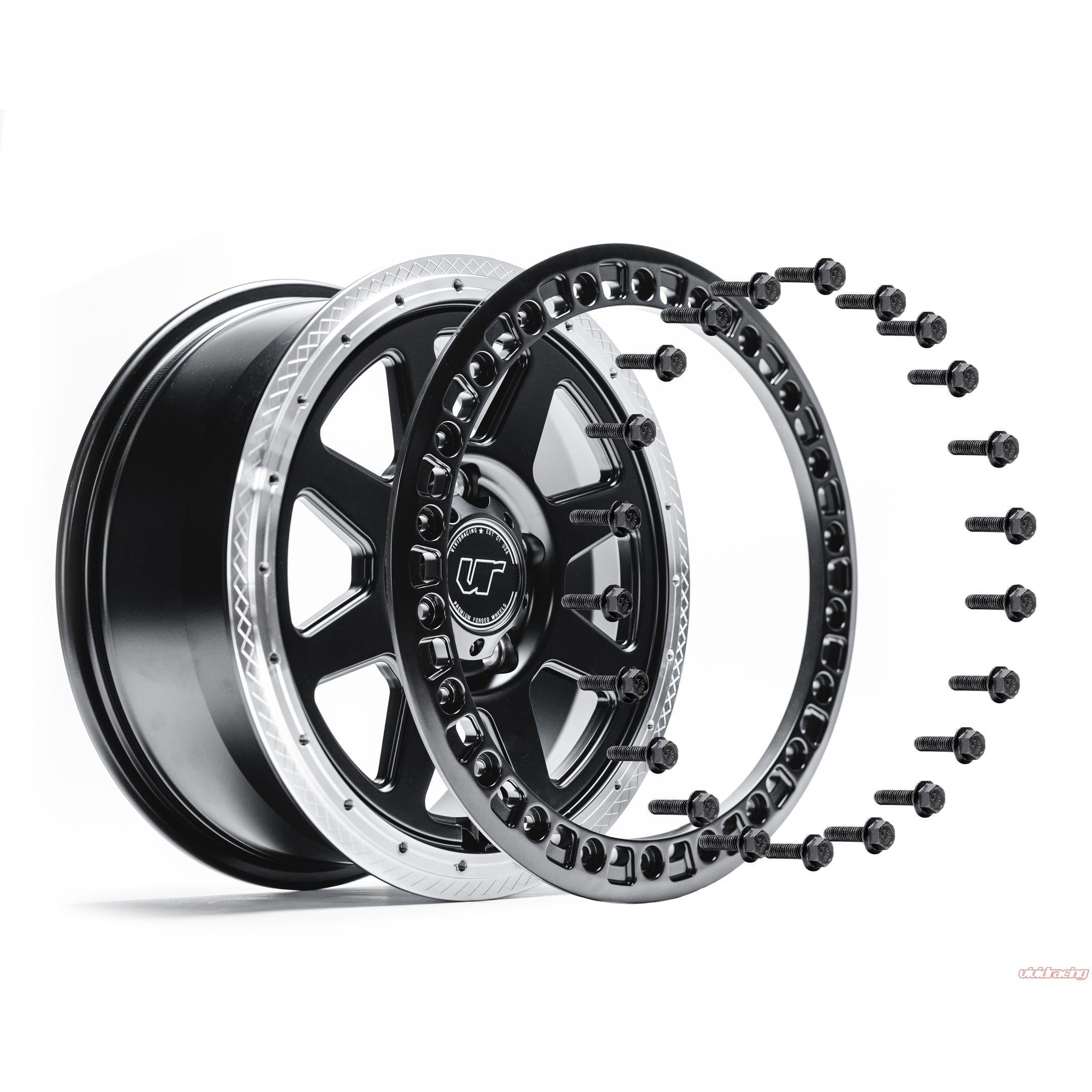 Polaris RZR Pro R 15x6 Matte Black VR Forged D15 Beadlock Wheel