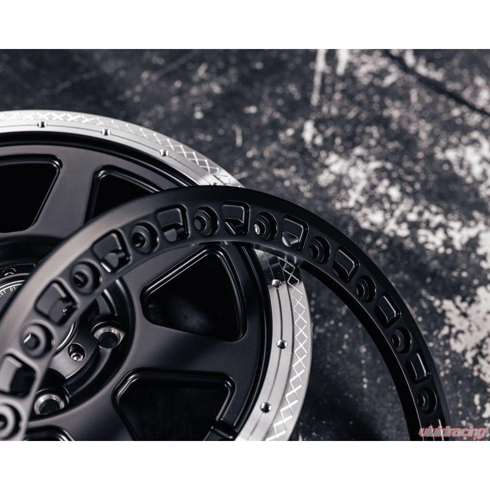 Polaris RZR Pro R 15x6 Matte Black VR Forged D15 Beadlock Wheel Package