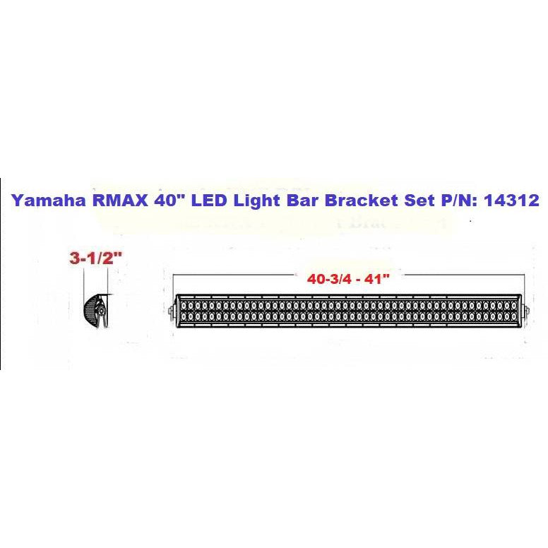 Yamaha Wolverine RMAX 1000 and X2 R-Spec 850 40" Light Bar Bracket Set